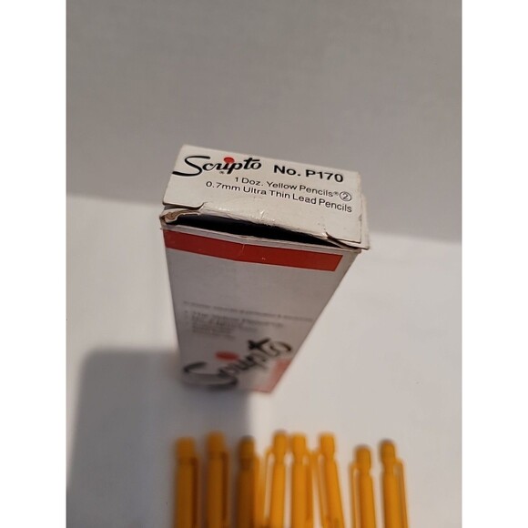 Scripto Refillable Pencil #2 Mechanical Pencils 0.7mm 8 Pencils  4 Erraser Box - Picture 7 of 16
